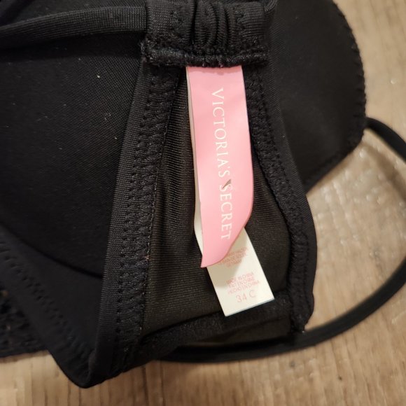 Victoria's Secret Black Bikini Top with Molded Cups - Picture 5 of 5